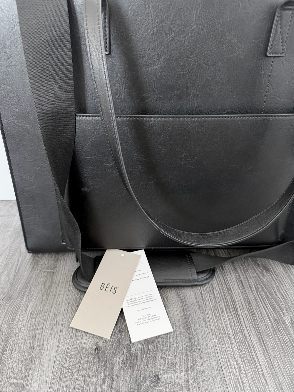 Beis BEÍS The Large Work Tote in Black Leather Great Condition - Picture 13 of 14